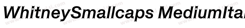 WhitneySmallcaps MediumItalic字体转换